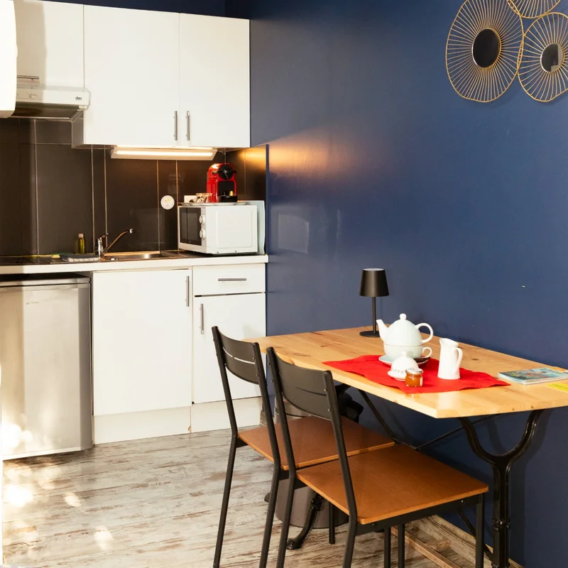 Coin kitchenette du studio Brava